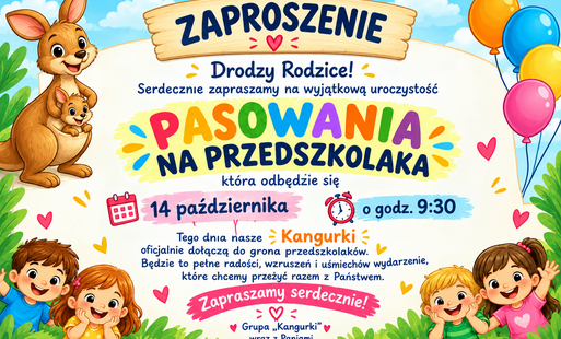 Zdjęcie do Zaproszenie na Pasowanie na Przedszkolaka 